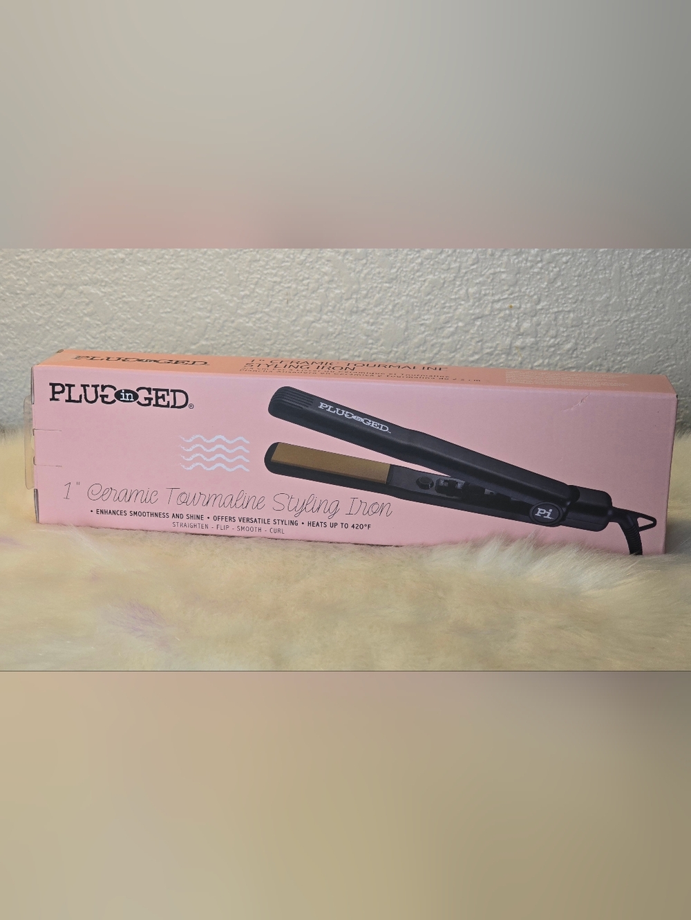 Plugged In HeatMaster 1 Inch Ceramic Tourmaline Flat Iron All hair types NIB - Picture 3 of 9